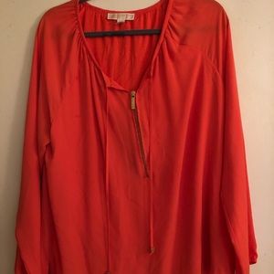 Orange Dress Shirt Michael Kors